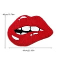 thumbnail image 3 of Red Lips Bath Mat Funny Lips Shaped Bathroom Rug Non- Washable Small Area Rugs for Valentine's Day Halloween Party Door Bathroom Bathtub Decor Supplies, 3 of 6