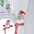 thumbnail image 2 of SIfdSeng Get it Fast Christmas Curtain Buckles Santa Snowman Curtain Tiebacks Xmas Window Decorations Curtain Holdbacks Fastener Buckles Bottle Topper for Home Holiday, 2 of 4