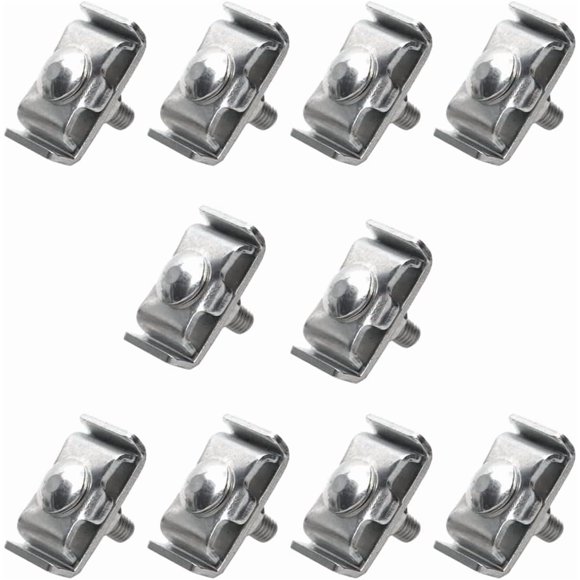 Gridwall Joining Clips, 10 Pcs Silvery Wire Grid Panel Connector Grid Panel Joiner Connectors Grid Wall Clamps Grid Connectors, for Wall Grid Panels (Galvanization)