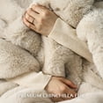 thumbnail image 3 of EVERGRACE Luxury Soft Faux Chinchilla Fur Throw Blanket for Couch, Warm Thick Heavy Winter Throw Blanket 1220GSM for Bed, Fluffy Cozy Mink Blanket with Reversible Velvet, Birch Mink, 60''x80'', 3 of 8