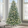 thumbnail image 6 of 7.5 Pre-Lit Artificial Christmas Tree, Pine Cone Xmas Tree with 8 Lighting Changes, 400 Warm White Lights Changing, 1096 Branch Tips Christmas Tree for Home, Office Party Decoration, 6 of 7