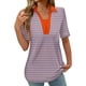 thumbnail image 1 of Tops Cortos para las Mujeres Blusas Impresas Manga Corta Turndown Collar Camiseta, Tops de Blusa para las Mujeres Casual, 1 of 5