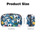 thumbnail image 5 of Football Oxford Fabric Waterproof Digital Bag Cable Organizer Travel Small Holder for Charger, Hard Drive - 5.9x9.44x3.14 in., 5 of 6