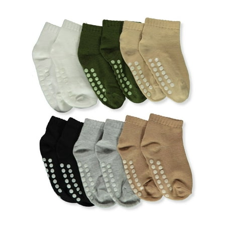 

Asha Baby Boys 6-Pack Grippy Socks - black multi 12 - 24 months