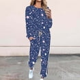 thumbnail image 2 of YUGYXL 2 Piece Comfy Casual Loungewear Set for Women Fashion Print Going Out Outfits with Long Sleeve Shirt and Sweatpants C Multicolor M, 2 of 3