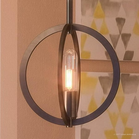 Brushed Old Bronze Finish Urban Ambiance Luxury Globe Pendant, Small Size: 9