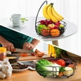 thumbnail image 4 of Bextsrack 2-Tier Countertop Fruit Basket With Banana Tree in Home for countertop,Bronze, 4 of 6