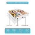 thumbnail image 5 of Quilts Twin Size Bedding Set, Cute Puppy Sunflowers Lightweight Quilted Comforter, Farmhouse Eucalyptus Leaves Soft Reversible Bedspread Coverlet with Pillow Covers for All Season, 68" x 86", 5 of 7