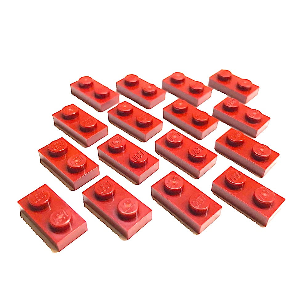 6 3023 LEGO Parts Plate 1x2 TRANSPARENT RED 