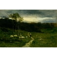 thumbnail image 3 of Edward Mitchell Bannister 18x13 Black Modern Framed Museum Art Print Titled - Woman Walking Down Path (1882), 3 of 5