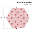 thumbnail image 2 of Pofeuu Floral Strawberr Print Coasters for Drinks, 4Pack PU Leather Coasters, Bar Drink Coasters for Tabletop Protection, Furniture from Damage-Hexagon, 2 of 6
