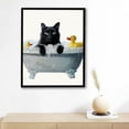 thumbnail image 4 of COMIO  Black Cat Bathroom Art Prints- Cute Pet Cat In Bath and On Toilet Canvas Wall Art-Funny Animal Artworkt for Cat Lover Kids Bathroom Washroom Decor 16x20in, 4 of 4