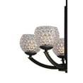 thumbnail image 3 of Woodbridge Lighting Mirage 5-Light Opal Glass & Steel Chandelier in Bronze, 3 of 5