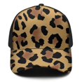 thumbnail image 3 of Leopard Print Baseball Cap Adjustable Size – Stylish Spliced Design Trucker Hat, Dad Hat with Full Print Front & Brim, Breathable Cotton Blend Snapback for Sports, Travel & Daily Wear, 3 of 3