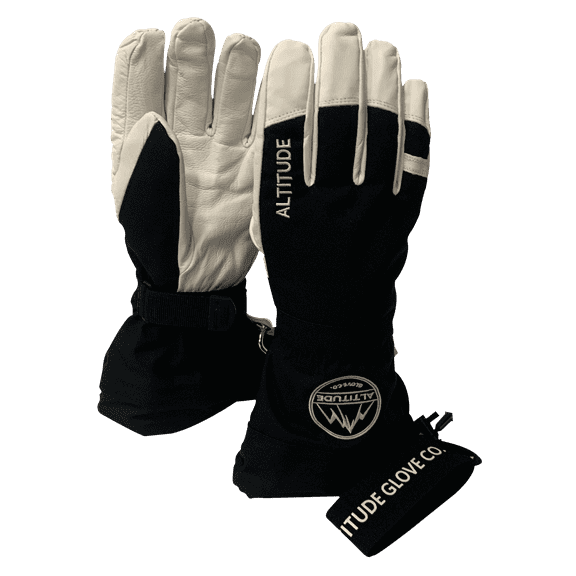 ​ALTITUDE BOARDWERX TECH ALPINE ARMY LEATHER HELI SKI GLOVE (LARGE) 8.75-9.25"