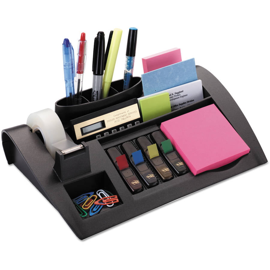 Details about  / Desk Accessories with Tape Dispenser Memo Pad Holder Paper Clips Sticky Notes