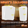 thumbnail image 2 of Protector para muebles contra arañazos de gato THLHKD, 12 piezas con alfileres, 2 of 7