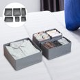 thumbnail image 2 of Shisuyan Storage Organiser Box Rectangular Drawer Organizer Grey 6Pcs 11.0x11.0x4.7in, 2 of 8