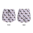 thumbnail image 5 of Vsdgher Dachshund Dog Puppy Print Women's Running Double Layer Shorts High Waisted with Pockets Elastic Yoga Workout Athletic Gym Sports, 5 of 8