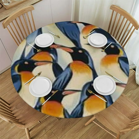 

Patifu Pattern Birds Round Tablecloth Stain-Resistant & Washable Indoor and Outdoor Table Cover 100% Polyester Fiber Ideal for Restaurants Weddings Parties Multiple Sizes Available 54 -58