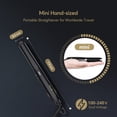 thumbnail image 4 of Terviiix Mini plancha alisadora para cabello corto con temperatura ajustable, mini plancha de pelo de viaje de cerámica portátil pequeña de 1/2 pulgada para hombres, color negro, 4 of 5