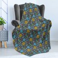 thumbnail image 4 of Music Soft Flannel Fleece Throw Blanket, Audio Equipment Silhouette Music Technology Retro Style Recording Illustration, Cozy Plush for Indoor and Outdoor Use, 70" x 90", Multicolor, by Ambesonne, 4 of 5