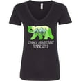 thumbnail image 3 of Inktastic Smoky Mountains, Tennessee Mountains and Bear Shape Women's V-Neck T-Shirt, 3 of 5