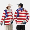thumbnail image 4 of Daiia American Astronaut Runs Forward UPF 50+ Sun Protection Hoodie Jacket Lightweight Long Sleeve Sun Shirt for Women Men with Pocket Hiking Outdoor-XX-Large, 4 of 7