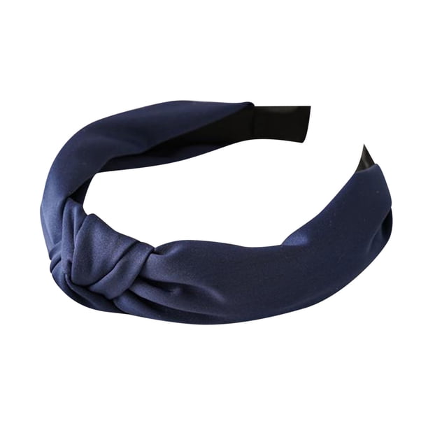 Diadema de satén con nudo de color sólido - Suave y ligera Elegante para mujeres Moda Fiesta Accesorio de boda