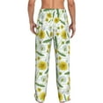 thumbnail image 7 of Salouo Yellow Dandelions Print Pajama Pants for Men, Lounge Pants Elastic Waistband Casual Men's sleepwear Loungewear Sleep Pajama Pant -Medium, 7 of 7