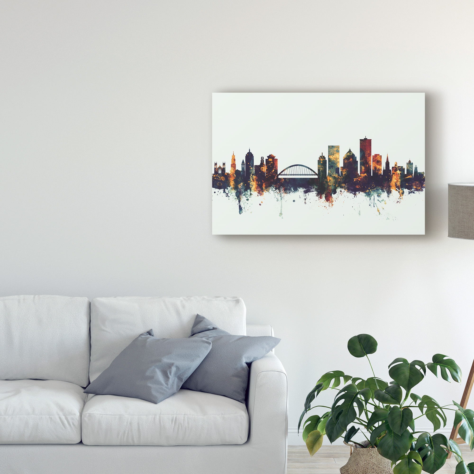 Trademark Fine Art 'Rochester New York Skyline IV' Canvas Art by Michael Tompsett