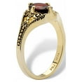 thumbnail image 2 of PalmBeach Jewelry Oval-Cut Genuine Garnet Vintage-Style Ring 1.40 TCW Yellow Gold-Plated, 2 of 6