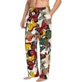 thumbnail image 6 of Honiee Retro Floral Butterfly for men - a sleek fusion of Straight Pajama Pants, versatile Lounge Pants, and cozy Sleepwear, all rolled into one-X-Large, 6 of 6