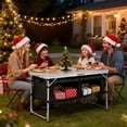 thumbnail image 5 of Acpouw Camping Table Portable, Lightweight Outdoor Table Height Adjustable for BBQ, Patio, Beach, Backyard, Party, Travel Cooking, 5 of 7