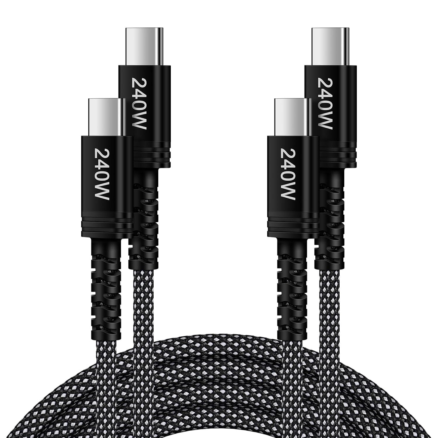 for 2-Pack 240W USB C to C Fast Charger Cable 3FT for Samsung Galaxy S25 S24 Ultra, Google Pixel 9 8 Pro, MacBook Air/Pro, iPad Pro/Air, for iPhone 15 16 17 Series