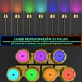 thumbnail image 4 of Lámpara de mesa compacta inalámbrica, luz nocturna LED recargable, doble fuente de luz (RGB superior e inferior cálida),  táctil y temporizador, lámpara de metal para dormitorio, 4 of 8