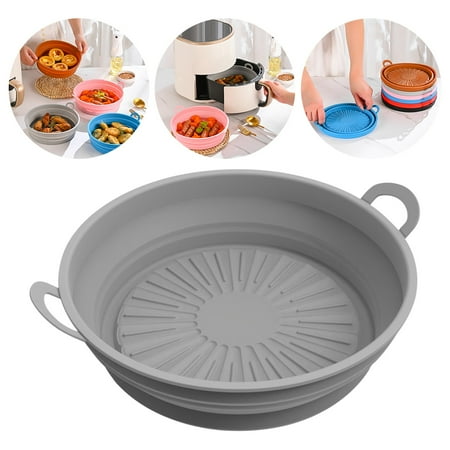 

Ovzne Foldable Air Fryer Silicone Pot Round Liners Reusable Air Fryer Basket Liners Accessories - Replacement Of Parchment Liners -[7.5inch] Clearance