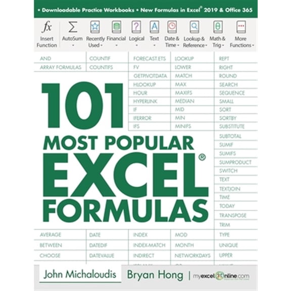 Pre-Owned 101 Most Popular Excel Formulas (Paperback) 1700300911 9781700300911