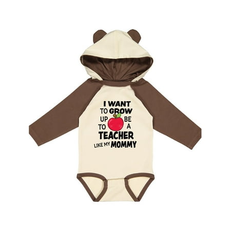 

Inktastic I Want To Grow Up To Be a Teacher Like My Mommy Gift Baby Boy or Baby Girl Long Sleeve Bodysuit