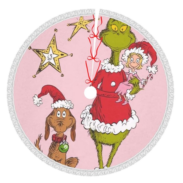 Faldas para árbol de Navidad de Grin-Ch de 30 pulgadas, tapete para árbol de Navidad para fiestas de invierno, falda para árbol de Navidad para decoraciones navideñas rústicas