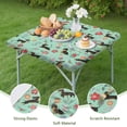 thumbnail image 4 of Dachshunds and Pioneer Flower Square Fitted Tablecloth with Elastic Edge,Square Table Cover,Washable Elastic Table Cover for Home Kitchen Party Decor 36"x36", 4 of 6