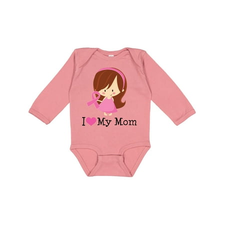 

Inktastic Breast Cancer Mom Support Gift Baby Girl Long Sleeve Bodysuit