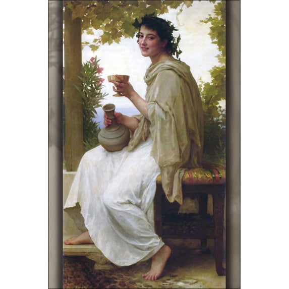 24"x36" Gallery Poster, William-Adolphe Bouguereau (1825-1905) - Bacchante (1894)