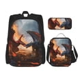 thumbnail image 1 of Fotbe Lava Dragon Set Escolar 3 en 1 para Niños - Mochila Duradera con Lonchera Aislante y Estuche para Lápices - Mochila Escolar para Niños y Niñas, 1 of 7