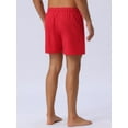thumbnail image 3 of DARING DIVA Men's Drawstring Waist Side Pockets Mesh Lining Beach Swim Trunks 32 Red, 3 of 5