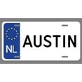 thumbnail image 1 of Austin Name Euro Style License Plate Tag Vanity Novelty Metal | UV Printed Metal | 6-Inches By 12-Inches | Car Truck RV Trailer Wall Shop Man Cave | NP989, 1 of 1