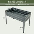 thumbnail image 3 of Resenkos Raised Garden Bed, Raised Planter Boxes, Elevated Flower Beds,Galvanized Raised Garden Bed Elevated Planter Box with Legs and Drainage Hole-Gray, 3 of 8