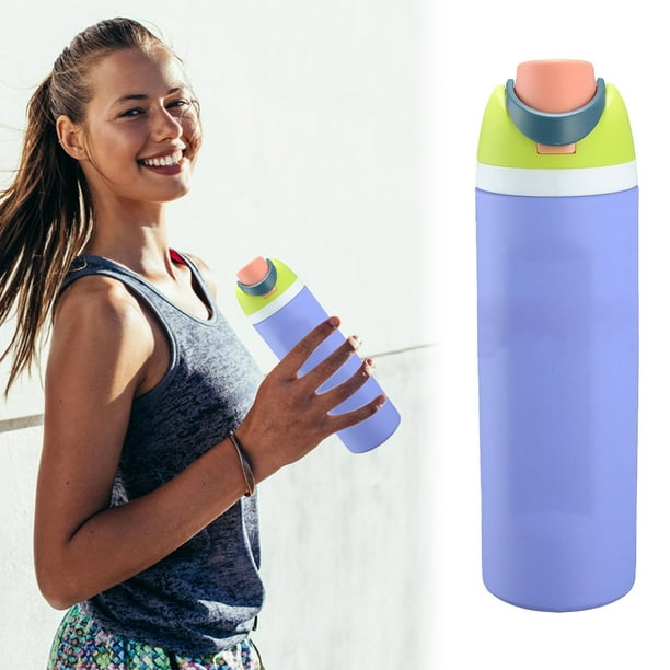 Botella de agua de acero inoxidable con aislamiento Owala FreeSip con pajita para deportes, viajes y la escuela, botella de agua deportiva sin BPA, 19 oz, Boneyard
