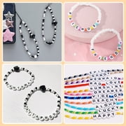 Naler 1200 Pcs Alphabet Letter Beads, 6mm Round A~Z Assorted plastic Spacer Beads for Adult Kids Jewelry Making,DIY Arts Crafts,Unisex