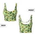 thumbnail image 5 of Fotbe Avocado With Seeds Pattern Womens' Sports Bra Longline Wirefree Padded with Medium Support Sports Moisture-Wicking Workou Vest,Tank Top-Medium, 5 of 7